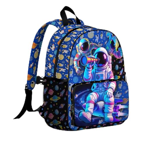 Blue Boys Backpack Kids Bookbag Astronaut Child School Bag Kindergarten Elementary Toddler Bag Gift Ideas Toddler Backpack for Boys Girls Bookbag for Kids Toddlers Casual Travel - color: Astronaut