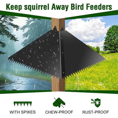 Metal Squirrel Baffle for 4x4 Post,Outdoor Squirrel Guard for Wooden Trunk Pole