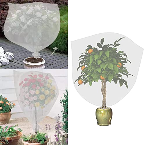 Agfabric Bird Netting 72" Hx72 W Garden Netting Insect Pest Barrier,Plant Cover Fruit Tree Netting Mesh Protection Bag with Zipper,White - size: 72"x72"