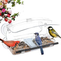 Window Bird Feeder with 4 Strong Suction Cup | 2.36 " heavy duty suction cups, close-up outdoor viewing, bird watching gift for wildlife lovers, fits cardinals, finches - color: Black