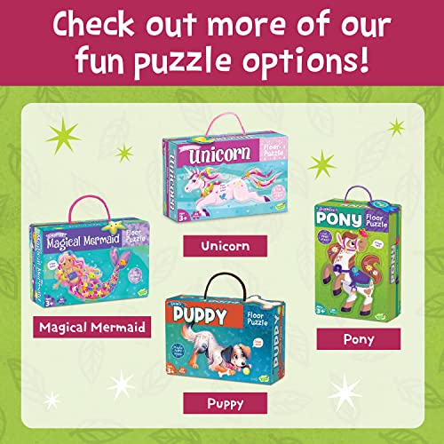 Peaceable Kingdom Jumbo Fairy Floor Puzzle 50 Pieces | A 50-piece floor puzzle that builds focus and patience. Includes storage box with a carrying cord. - style: Fairy
