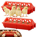 2 Pack Flip Top Chick Feeder Trough 12 Holes Holes No Waste Spill Proof
