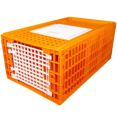 Premier 1 Turkey Transport Crate – 38" L x 23" W x 16.5" H, 3-4 Turkeys | Heavy-duty plastic, stackable. Secure doors. For large poultry, turkeys & geese.