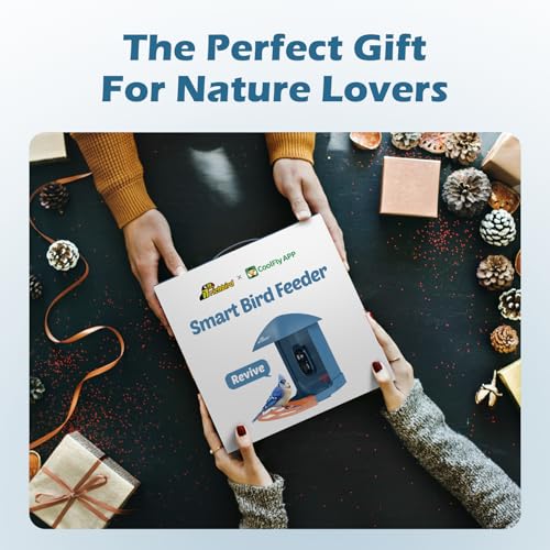 Smart Bird Feeder with Camera & Solar Panel, 2K HD Birdwatching Live | with AI Identify Bird Species, Auto Video Capture & Instant Notifications, for Mom/Dad/Bird Lovers - color: Deep Blue