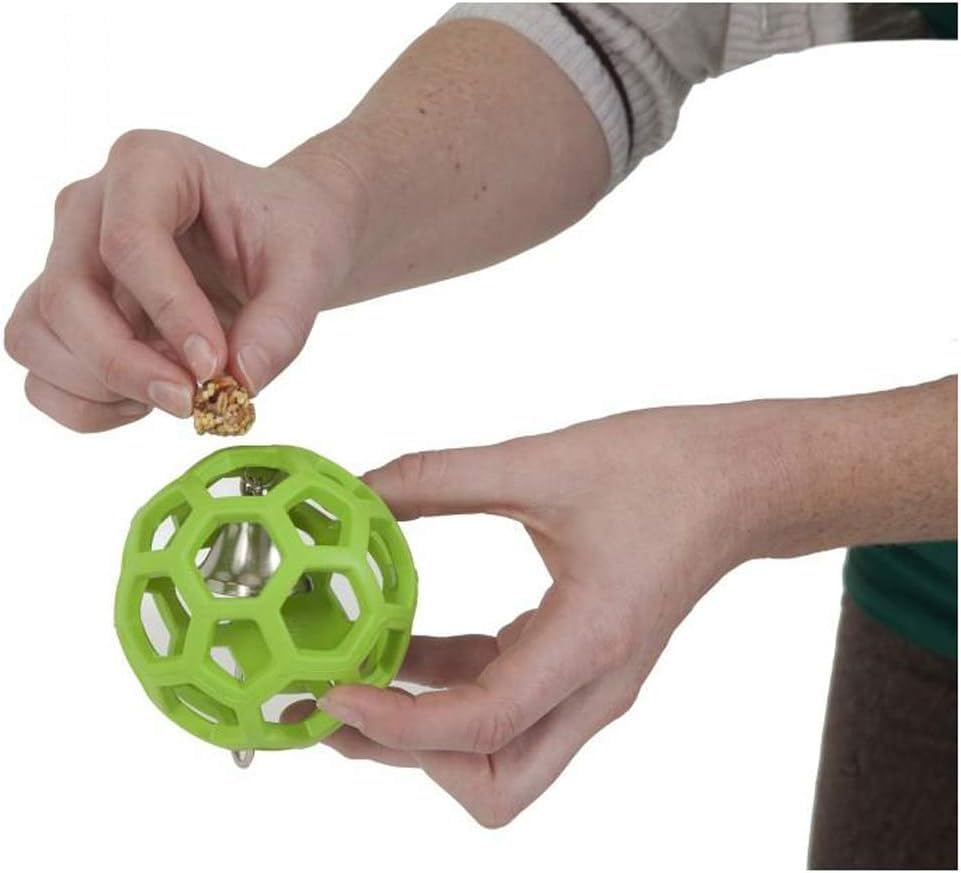 JW Pet Company Activitoys HOL-ee Roller Parrot Toy, 4 Inch Diameter (Colors Vary) (Pack of 2) - size: 3.5'' diameter 7.75'' length (Pack of 2)