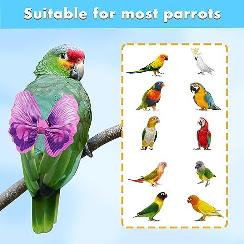 Bird Diapers Harness and Leash Parrot Diapers Parrot Flight Clothes Suit | Bird Clothes Washable Bird Nappy Recovery Diapers for Small Medium Birds Parakeets Parrot Cockatoos Cockatiel Macaws-Large - size: L