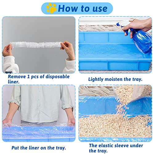 Fhiny 27.5'' x 19.7'' Disposable Guinea Pig Cage Liner, 50 PCS Plastic Rabbit Tray Liner Leak Proof Small Animal Litter Pan Bags Universal Hamster Cage Toilet Film for Bunny Chinchilla Hedgehog Bird - size: 27.5'' x 19.7''