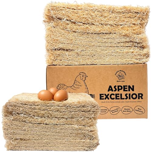 Laying Hen Nest Box Pads Made in USA from Sustainable Aspen Exceslior - 13x13 Nesting Box Liners (12 Pack) - size: 12 Pack