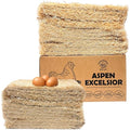 Laying Hen Nest Box Pads Made in USA from Sustainable Aspen Exceslior - 13x13 Nesting Box Liners (12 Pack) - size: 12 Pack