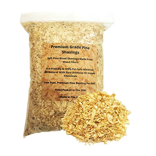 Premium Pine Bedding | Dust Free, Soft Shavings | All Natural | Chicken Coops | Animal Bedding | Small Animals | Odor Control (4 Quart) - size: 4 Quart