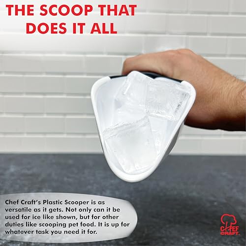 Chef Craft Select Plastic Scoop, 1 Cup, White