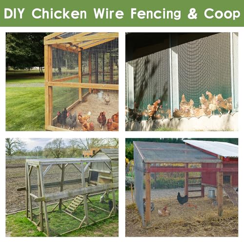 Tongmo Black Hardware Cloth, 1/2 inch 48'' x 100'Chicken Wire Fence, 19 Gauge Vinyl Coated Welded Cage Wire Mesh Roll Supports Poultry Netting Cage Garden Fence