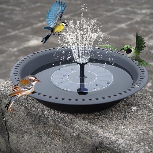OVZILKI Bird Baths for Outdoors Heavy Duty, 16 inch BirdBath Bowl Only with Rust-Proof Black Chains, Hanging Bird Bath Hanging Bird-Feeder for Garden Backyard Decor (Black 1 Pack) - color: Black, size: 16in 1pack
