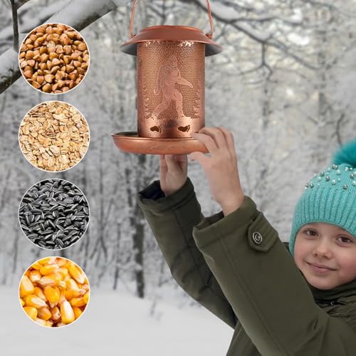 Bigfoot Bird Feeders for Outdoors Solar Lanterns Outdoor Waterproof Hanging | Garden Decor Birthdays for Women Mom Metal Solar Decoration Outside for Yard, Patio, Lawn (sasquatch ) - size: Bigfoot-1 Pack