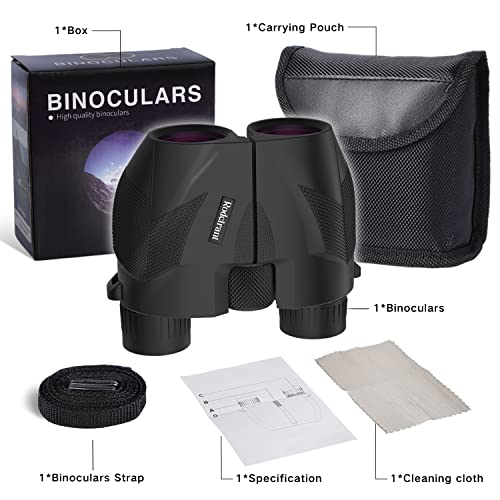 20x25 Compact Binoculars for Adults,High Powered Large Eyepiece Waterproof Binoculars,Easy Focus for Bird Watching,Hiking,Travel and Sport Games
