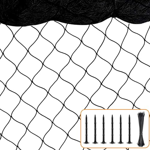 BSTPCOO Bird Net 25'x25' with 2.4" Square Mesh Bird Netting for Chicken Coop Roof, Poultry Netting Heavy Duty Nylon for Garden, Chicken Netting Fruit Tree Netting, Hawk Netting for Chicken Run | Heavy Duty Nylon Poultry Netting for Garden, Chicken Netting