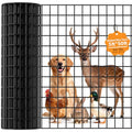 Welded Wire Fencing 5 Foot x 50 Foot,2 Inch x 3 Inch 16GA Black PVC Wire Fence,Vinyl Coating Metal Wire Mesh for Yard Vegetable Protection Goat & Poultry Netting - size: 5ft*50ft 2″×3″
