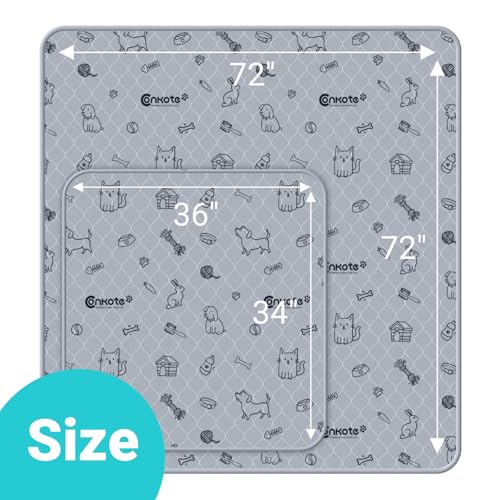 Extra Large 72"x72" Washable Pee Pads for Dog Super Absorbent, Reusable Pee Pads Non-Slip Waterproof Pet Training Mats for Playpen, Crate, Floor, Incontinence, Housebreak | Reusable Pee Pads Non-Slip Waterproof Pet Training Mats for Playpen, Crate, Floor,