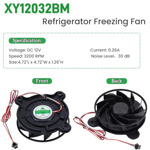New XY12032BM Cooling Fan, DC12V 0.26A Silent Exhaust Fan, 120×120×32mm Fan XY12032BM