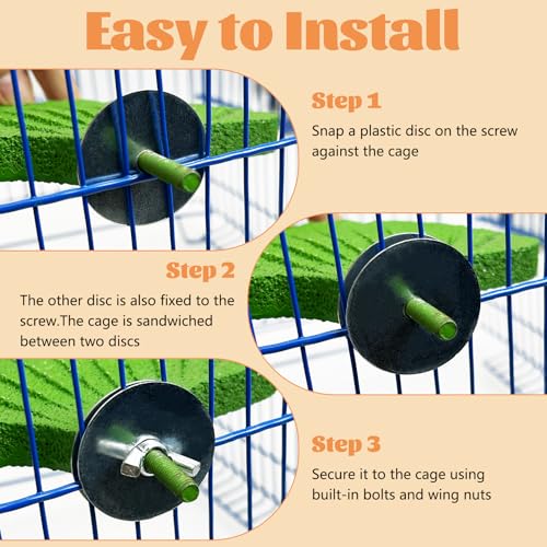 3 Pcs Parrot Perch Resin Bird Beak Grinding Stone Leaf Shape Perch Stand Foot Clawing Trimmer Bird Cage Accessories for Cockatiels Conures Budgies Lovebirds (Green) - color: Green, size: Ginkgo leaves
