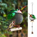Metal Solar Bird Feeder,Squirrel-Proof Bird Feeders for Outside,Cute Animal Shaped (Hummingbird Shaped) - style: Hummingbird Shaped