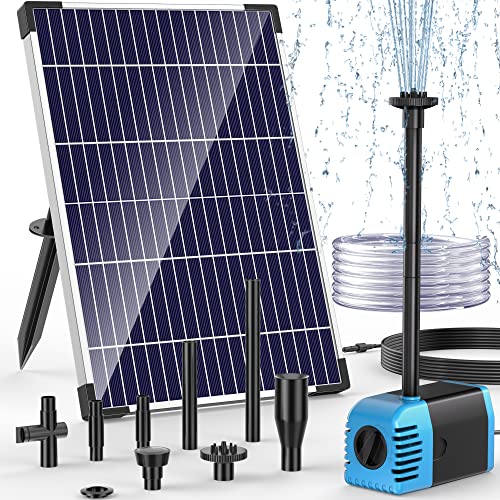 Solar Water Pump 12W, Solar Water Fountain Pump with 160GPH Submersible Pond Pump Adjustable Flow for Solar Fountain, Pond, Fish Tank, Garden, Pool, Water Features - size: 12W