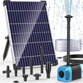 Solar Water Pump 12W, Solar Water Fountain Pump with 160GPH Submersible Pond Pump Adjustable Flow for Solar Fountain, Pond, Fish Tank, Garden, Pool, Water Features - size: 12W
