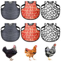 6Pcs Chicken Saddles for Hens, Adjustable Hen Aprons for Back Feather Protection, Waterproof Chicken Vest Jacket for Poultry, Fits Small to Medium Hens (3 Colors)