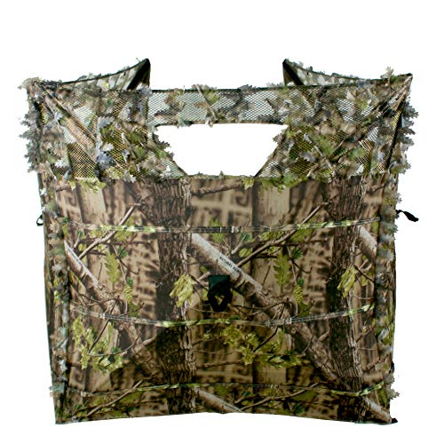 AUSCAMOTEK Pop Up Ground Blind for Deer Duck Turkey Hunting Portable Quick Setup Lightweight Green/Brown/Dry Grass Ground Peg Included - color: Green Leave