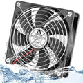 GDSTIME 120mm x 25mm 12V DC IP67 Waterproof Fan 2Pin Dual Ball High Speed | Brushless, Replacement for RV Fridge, Ice Maker, Wine Cooler, Mini Greenhouse, Outdoor Cabinet Cooling -120x120x25mm, 2500RPM - size: 120x25mm