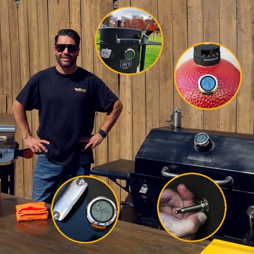 ProTemp S1 Patented Smart Grill Gauge Thermometer Hub Wi-Fi and Bluetooth for Weber Kamado Joe Grill Smoker Offset Replacement Accessories，Breezo Fan (Universal Version 0.3"Dia not for Big Green Egg)