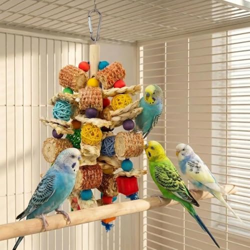 Parrot Chew Toys Bird Chew Toys Bird Toys with Natural Corn Cob for Small and Medium-Sized Macaws,African Grey,Cockatoos,Amazon Parrots,Parakeet,Cockatiel,Sun Conure, Lovebird - style: Style A