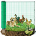 4' x 100' Temporary Fence with Posts, Plastic Temporary Fencing with Fiberglass Posts, Windproof Rope and Ground Stakes, Portable Fence Outdoor for Gardens, Chicken Coops and Outdoor Animal Protection | Windproof Outdoor Temporary Fence Kit With Fiberglas