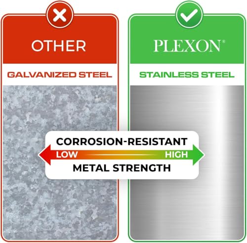 Plexon Automatic Chicken Feeder 2.9KG/6.6lbs – Heavy-Duty 304 Stainless Steel Poultry Feeder, Rust-Proof, Top-Fill Design, Easy to Clean, Weather-Resistant