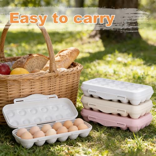 PhantomSky Large Capacity Outdoor Egg Holder, Plastic, Gray, 12 Eggs - color: #1-019 12 Eggs Gray