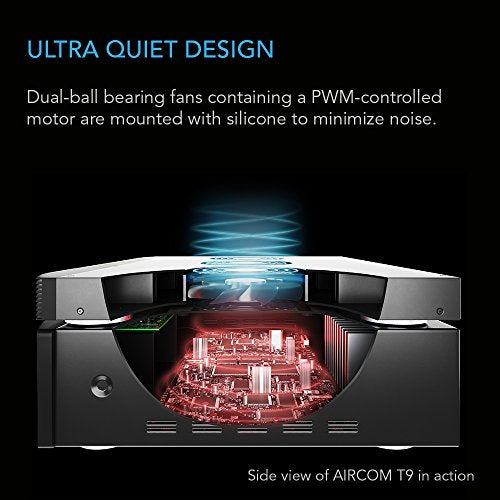 AC Infinity AIRCOM S7, Quiet Cooling Fan System 12" Top-Exhaust | Designed for Receivers, Amps, DVR, AV Cabinet Components - size: 12" Top-Exhaust, style: Speed Controller
