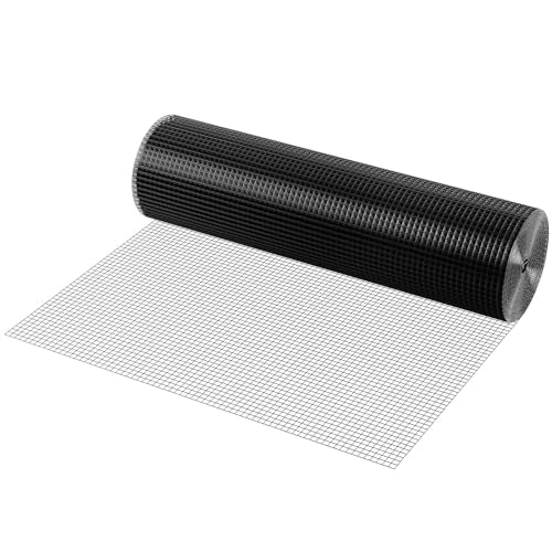 VEVOR Hardware Cloth, 36'' x 50' 1/2 inch Galvanized Wire Mesh Roll, 19 Gauge Chicken Wire Fencing Roll, Vinyl Coating Metal Wire Mesh for Chicken Coop Barrier, Rabbit Snake Fences, Poultry Enclosures - size: 1/2inch 36'' x 50'
