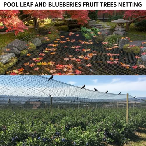 25 x 25 ft Aviary Bird Netting Chicken Netting Commercial Grade Heavy Duty Knotted 1 inch Mesh for Chicken Coops Poultry Blueberries Fruit Trees Net Aviary Garden - size: 25 x 25ft, 1 inches
