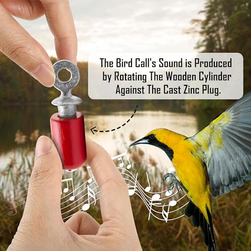 Audubon Bird Call - Red | Authentic Red Bird Call Whistle. Includes Powdered Rosin. Bird Watching Gifts for Birding. Made in USA - color: Red