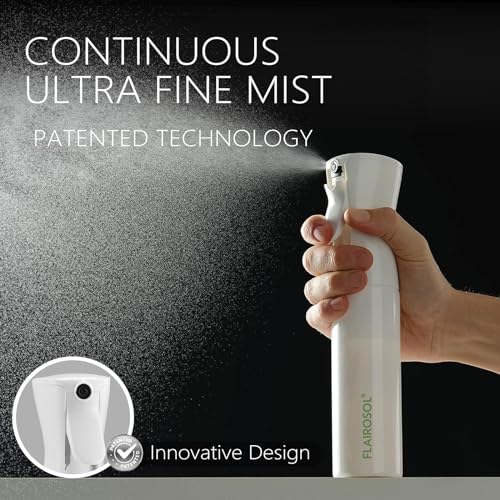 FLAIROSOL Original Plant Mister Continuous Spray Bottle, 300ml, White/Green | Continuous water mist for plants, flowers & cleaning, versatile fine mist sprayer