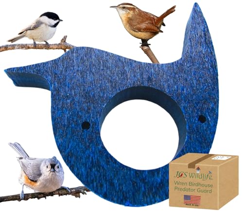 Recycled Poly Wren Portal Cover/Birdhouse Predator Guard (Blue) - color: Blue