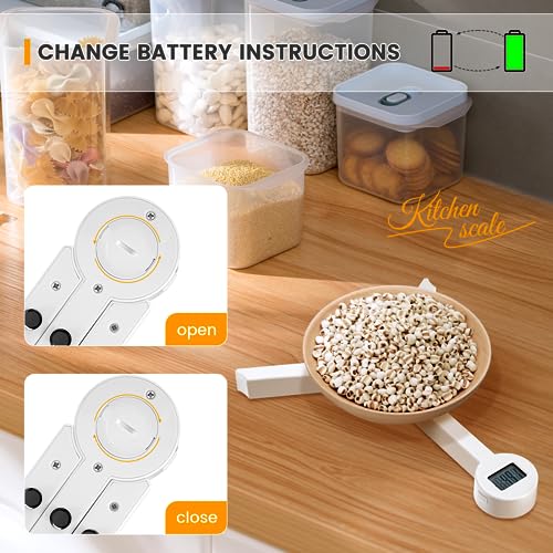 Folding Food Scale,Digital Kitchen Scale,Highly Accurate Compact Small Scale with LCD Display,Portable Food Scale Multiple Units Supported, Travel Scale for Measuring Intake of Healthy