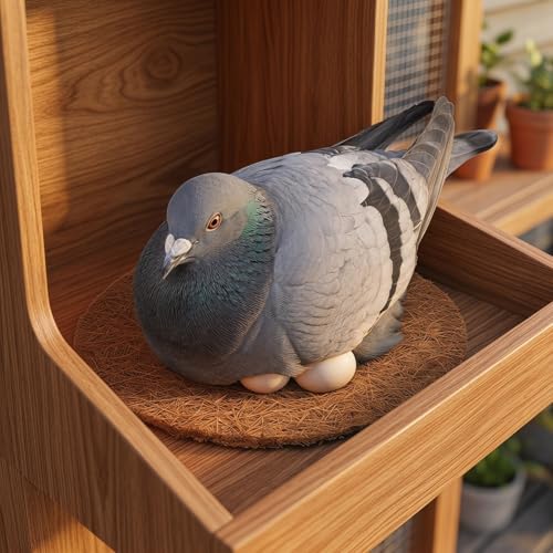 POPETPOP 10 Pcs Pigeon Nest Pads, Natural Coconut Fiber Bird Breeding Mat, Bird Egg Mat for Parakeet Chicken Breeding Hatching - Pigeon Supplies