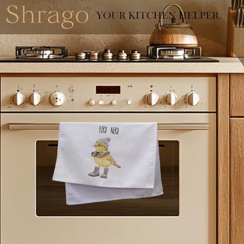 Funny Bird Nerd Kitchen Towels, Birds Lover Watcher Gift Dish Tea Towels for Kitchen, Birding Gifts Decorative Hand Towels for Bathroom Decor, 16x24 Inch - color: Bird Nerd