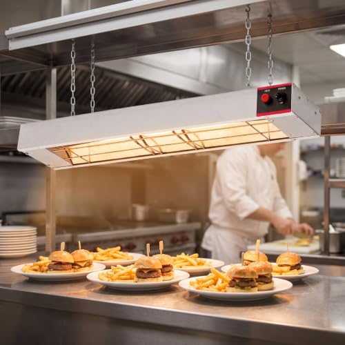 48 Inch Food Heat Lamp Overhead Food Warmer Commerical Strip Warmers 1100 Watts with Chain and Us Plug,110v (48") - size: 48"