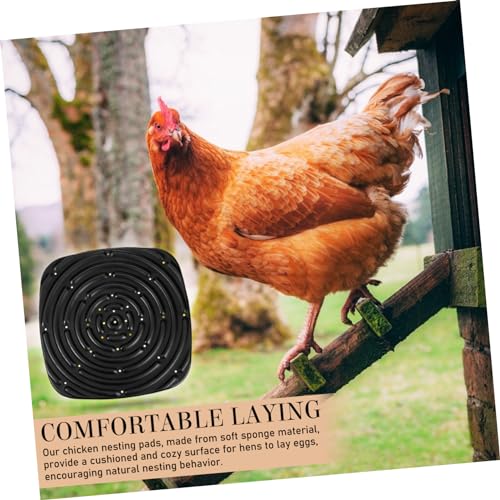 4pcs Washable Chicken Nest Pads Comfortable Durable Egg Laying Liners for Coop Soft High-Density Sponge Nesting Box Bedding Easy