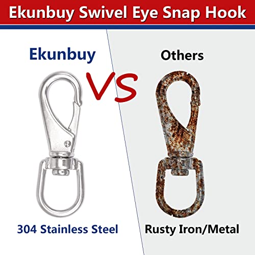 Swivel Eye Snap Hooks, 304 Stainless Steel Heavy Duty 2.7 Inch 3.5 Inch Spring Hooks for Keychains, Bird Feeders, Pet Chains, Dog leashes - style: 3.43"(1#)-8pcs