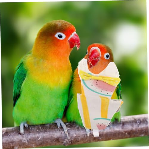 Totority Breathable Lightweight Diaper Flight Suit for Parakeets and Parrots Reusable Washable Pet Clothes for Outdoor Activities Comfortable Skin-Friendly Parrot Nappy in Watermelon S