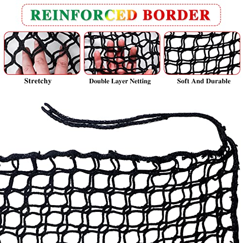 Tongmo Climbing Cargo Net, 6.5' X 9.8' Double Layers Playground Safety Net, Kids Backyard Climbing Net, Used for Treehouse Accessories...with Storage Bag and Carabiners