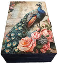 RK Collections Wooden Peacock Trinket Keepsake Box. Storage Box for Animal Lovers. Gift Case/Holder. (6.5" Peacock) - style: Peacock